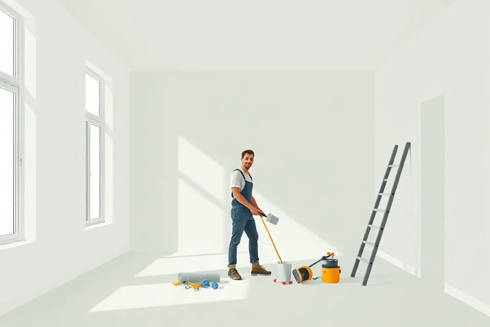 Intérieur rénové après travaux de peinture à Mennecy